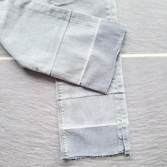 REVOLVE Black Orchid Bardot Straight Frayed Hem Jeans in Ghost Town Gray Size 25 - Picture 6 of 10